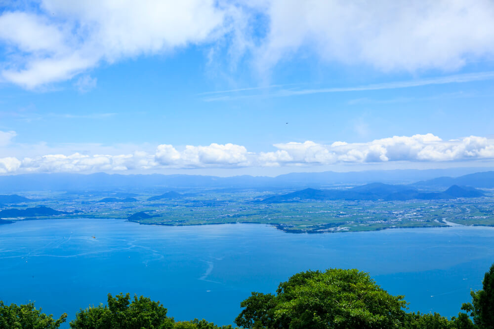 びわ湖テラスから眺める琵琶湖の画像