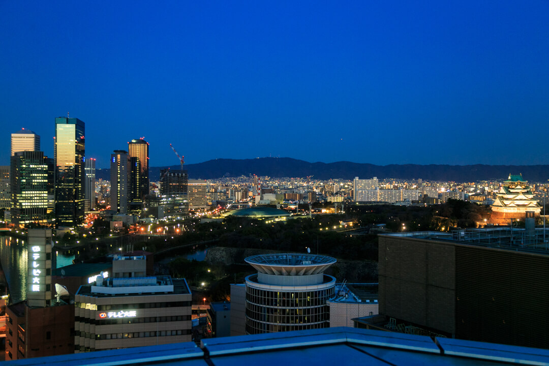 OMMビルスカイガーデンから撮影した大阪城