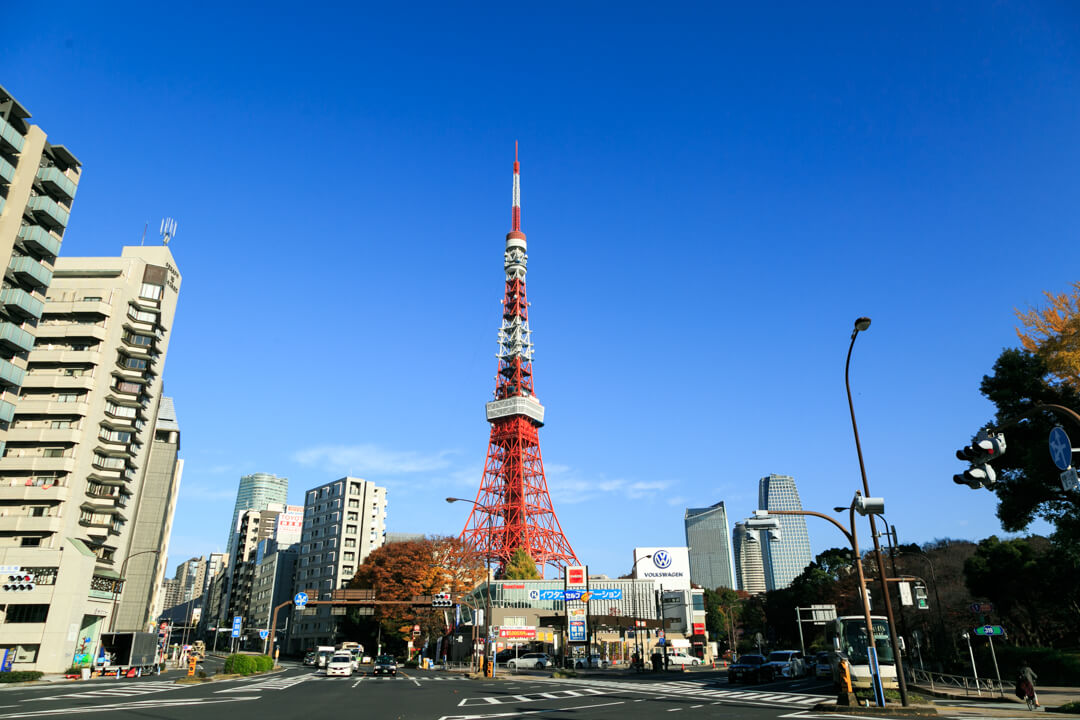 赤羽交差点から撮影した東京タワー