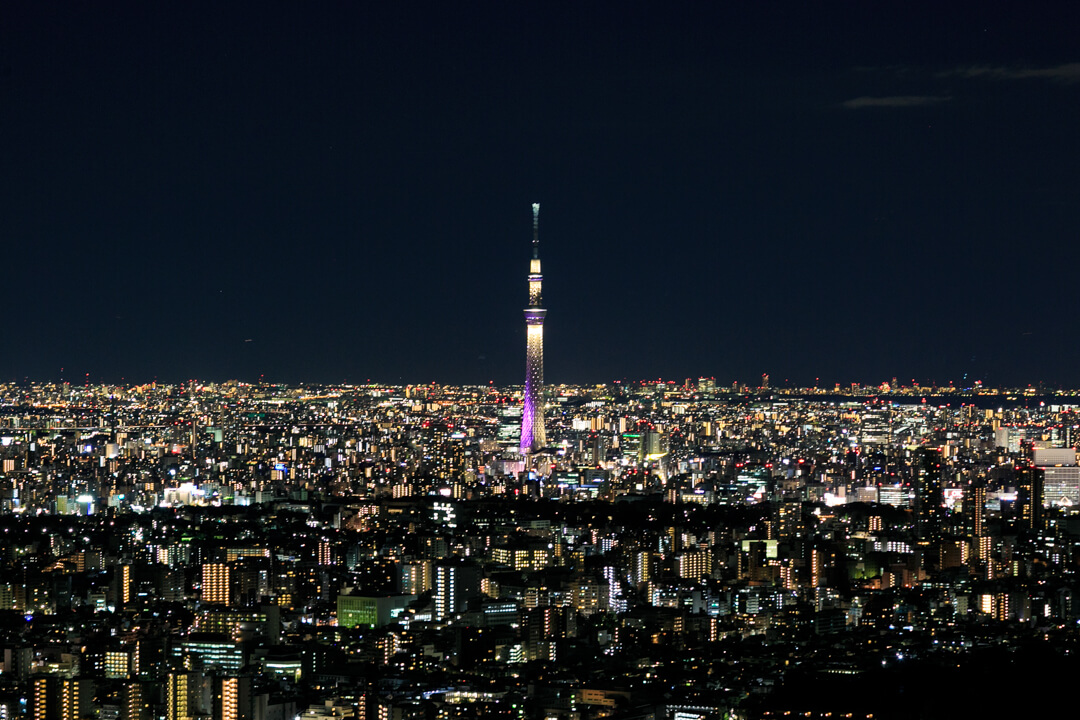 サンシャイン60から撮影した東京スカイツリーの写真
