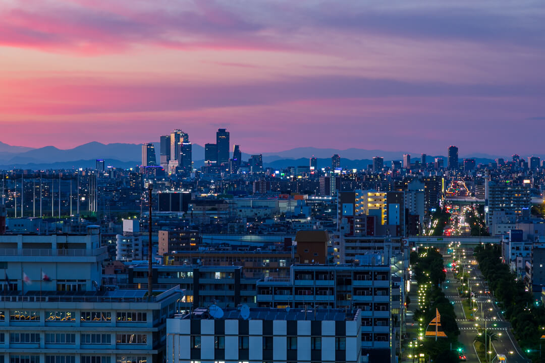 名古屋ポートタワーから撮影した夜景の写真