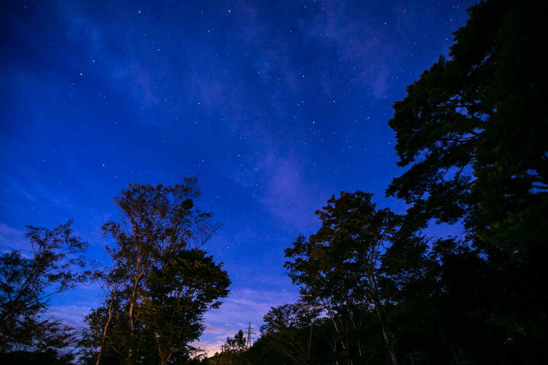 浪合パークから撮影した星空の写真