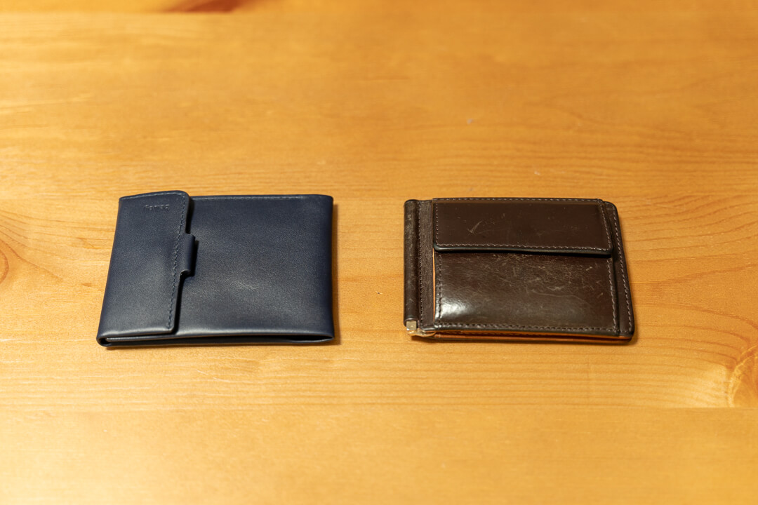 Bellroy（ベルロイ）コインフォールドの大きさを通常の財布と比較