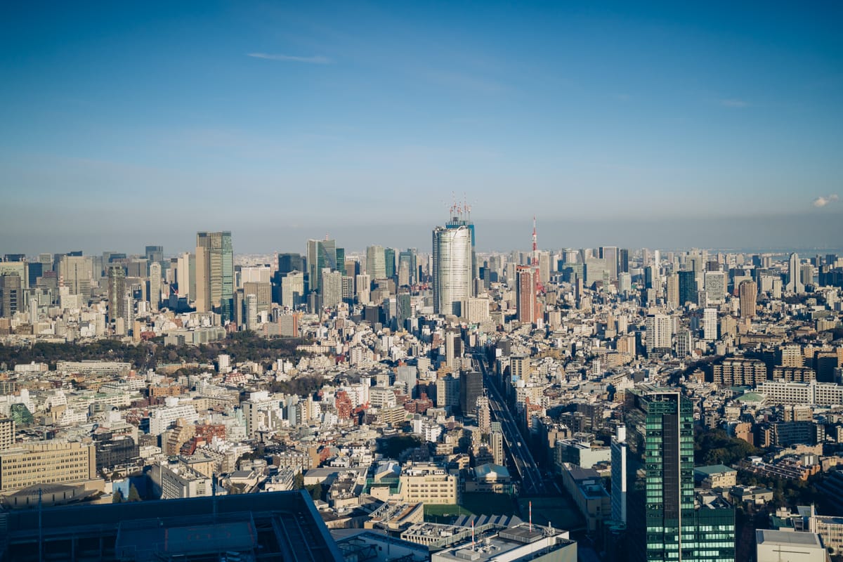 渋谷スクランブルスクエア展望台・渋谷スカイからの景色・東側