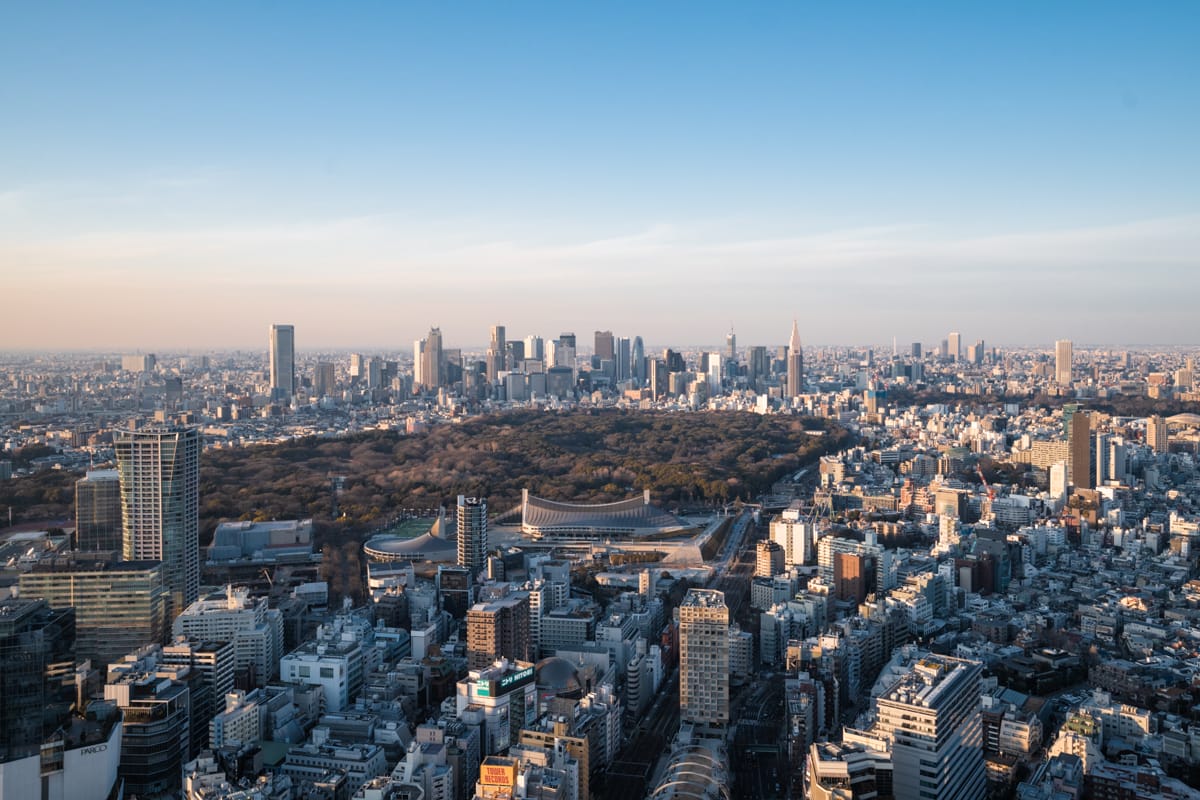 渋谷スクランブルスクエア展望台・渋谷スカイからの景色・南側