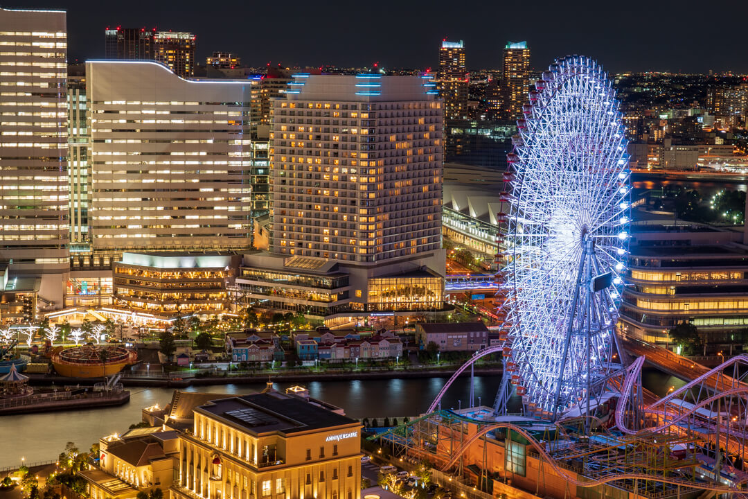 APAホテル横浜ベイタワーの客室からの夜景