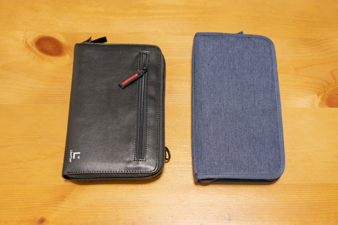 LiberFlyer パスフィットの大きさを無印良品のパスポートケースと比較