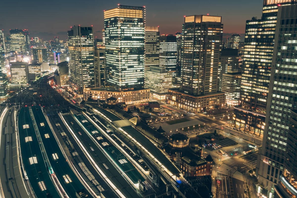 メトロポリタン丸の内から撮影した東京駅