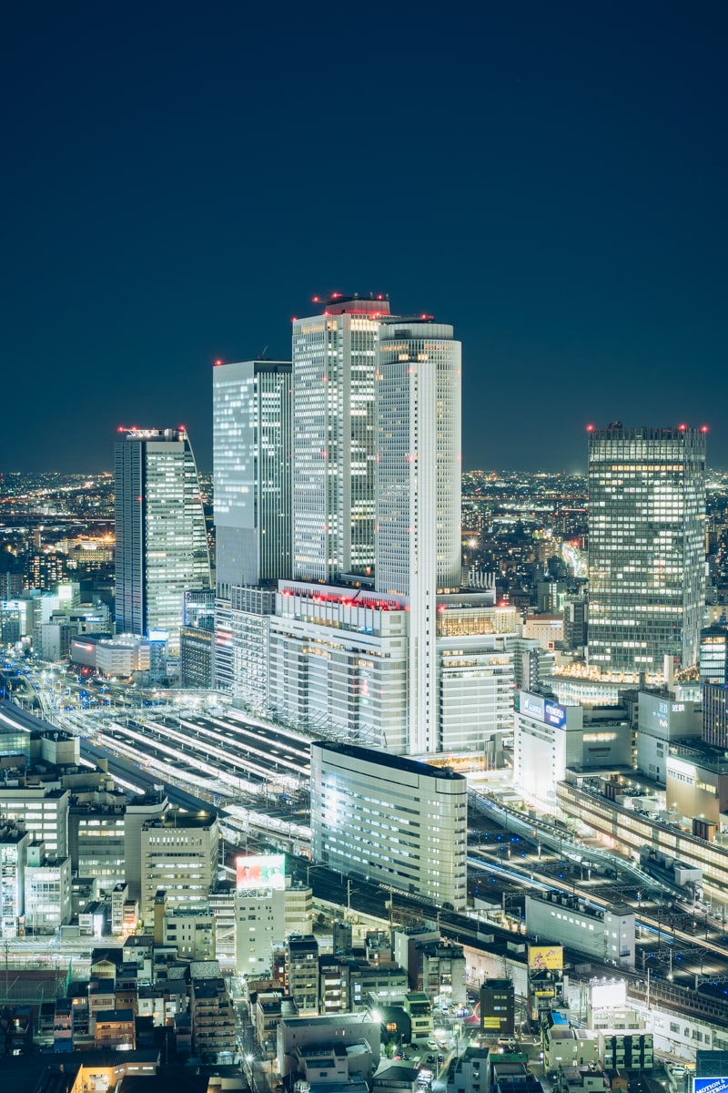 名古屋プリンスホテルスカイタワーから撮影した北側の夜景