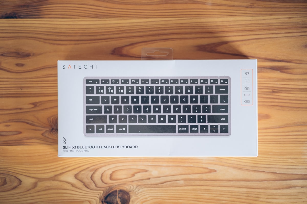 Satechi Slim X1 Bluetooth Backlit Keyboardの商品パッケージ