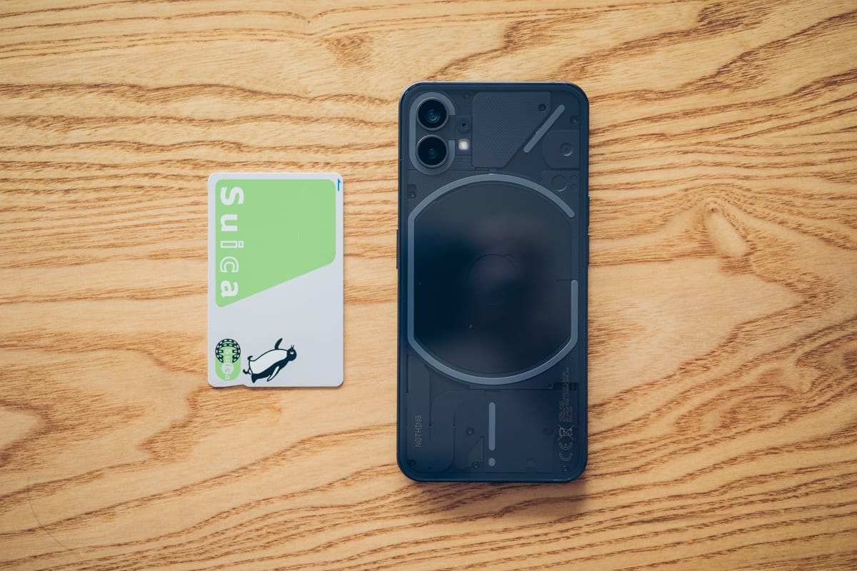 SuicaとNothing phone(1)とsuicaカード